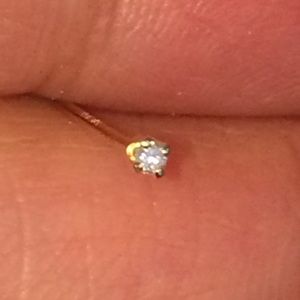 14k diamond single earrings. Final
